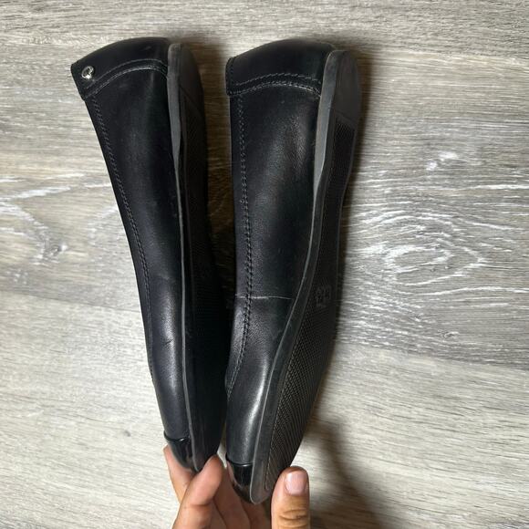 Coach Chelsea Black Matte Leather Ballet Flats - Picture 7 of 10